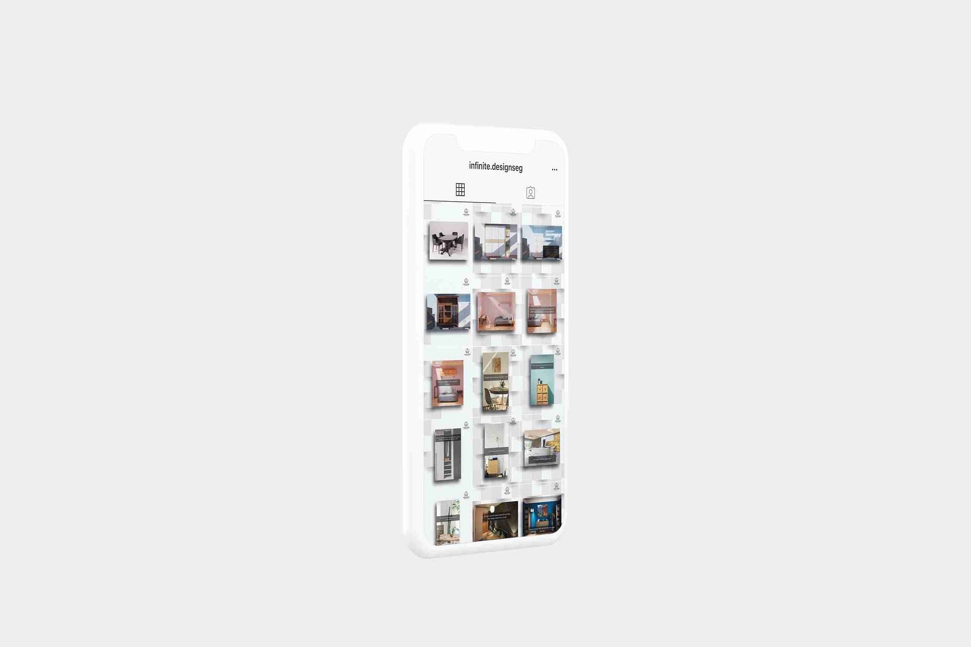 Infinite Designs Social media mockup